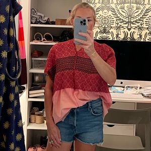 Like Arloom vintage huipil top with hand embroidery and hombre, size M